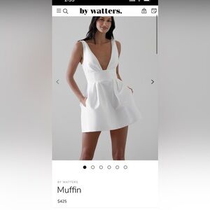 Muffin by watters little white dress size 12 New with Tags